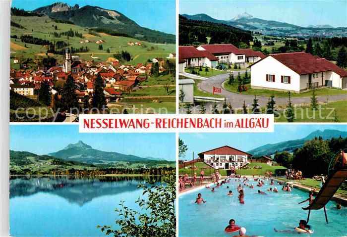 Nesselwang Teilansicht See Freibad
