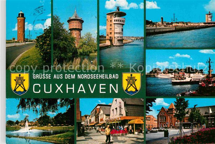 Cuxhaven Duhnen Nordseebad Leuchtturm Hafen Park Fussgaengerzone Rathaus