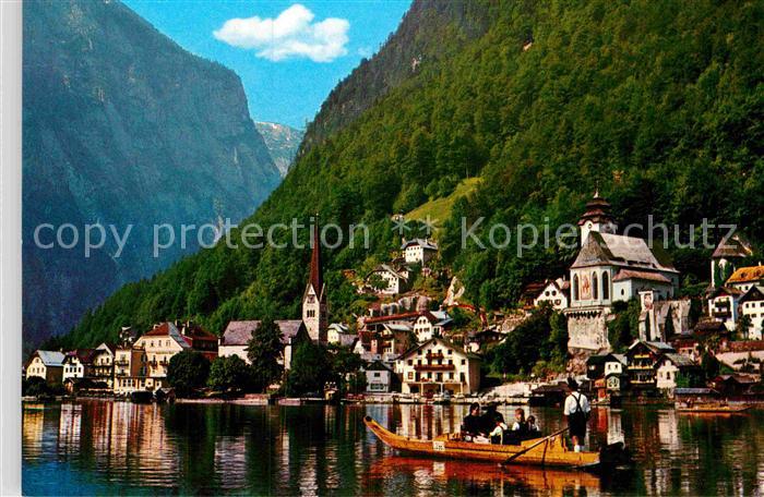 Hallstatt Austria Blick von der Seeseite