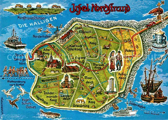 Nordstrand Landkarte