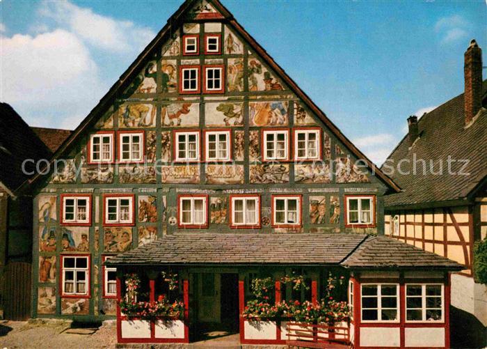 Schwalenberg Gasthof Kuenstlerklause Fassadenmalerei