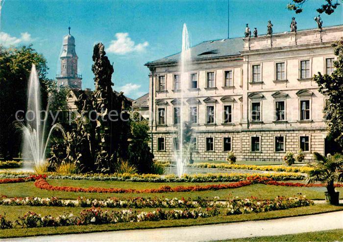 ERLANGEN Bayern Schloss mit Brunnen