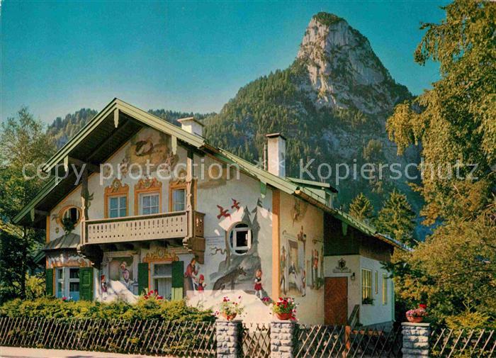 Oberammergau Rotkaeppchen Haus und Kofel