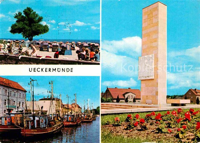 Ueckermuende Mecklenburg Vorpommern Haffbad Hafen Sowjet Ehrenmal