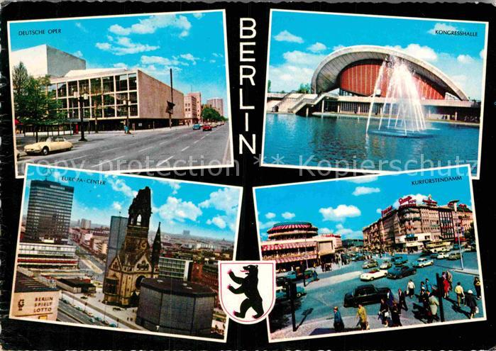 BERLIN  CITY Deutsche Oper Kongresshalle Europa Center Kurfuerstendamm