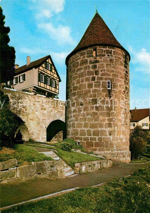Waldenburg Wuerttemberg Nachtwaechterturm an der Schanz mit Lesestube
