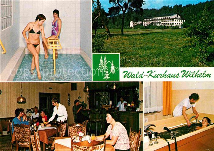 Gladenbach Hessen Wald Kurhaus Wilhelm Wassertreten Gastraum Moorbad