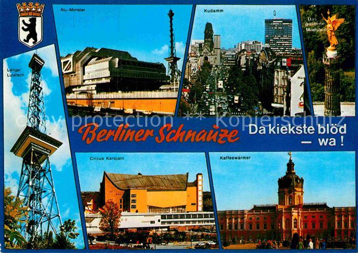 BERLIN  CITY Langer Lulatsch Alu Monster Kudamm Circus Karajani Kaffeewaermer
