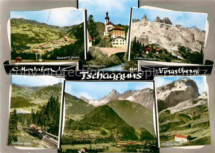 Tschagguns Vorarlberg Sessellift Grabs Lindauer Huette Golmer Bahn Titsune Huett