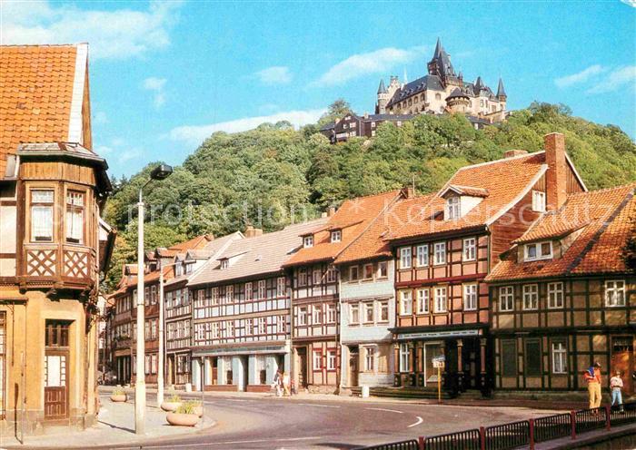Wernigerode Harz Schoene Ecke mit Feudalmuseum Schloss Wernigerode