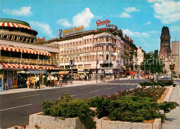 BERLIN  CITY Kurfuerstendamm mit Gedaechtniskirche