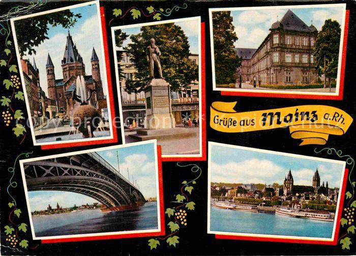Mainz Rhein Dom Denkmal Bruecke Mainpartie