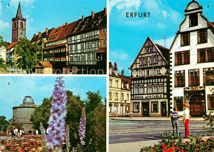 Erfurt Kraemerbruecke Iga Volkssternwarte Weinrestaurant Hohe Lilie