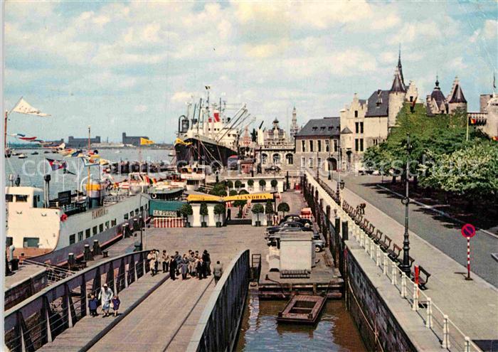 Antwerpen Anvers Landungsplatz de Schelde und het Steen
