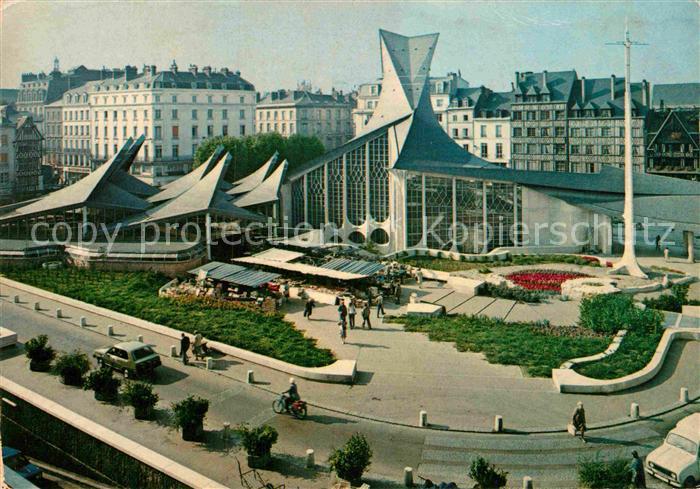 Rouen Place du Vieux Marche et Eglise Sainte Jeanne d Arc