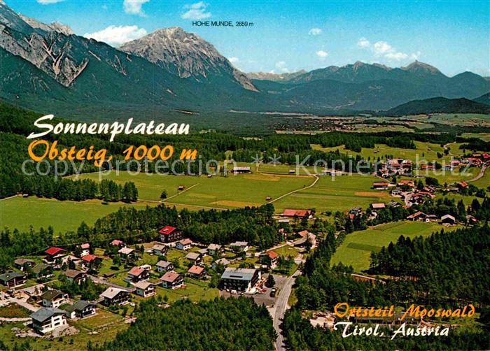 Obsteig Tirol Fliegeraufnahme Sonnenplateau Mooswald