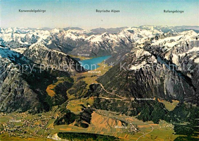 Achensee Fliegeraufnahme mit Kanzelkehre Wiesing Pertisau Maurach