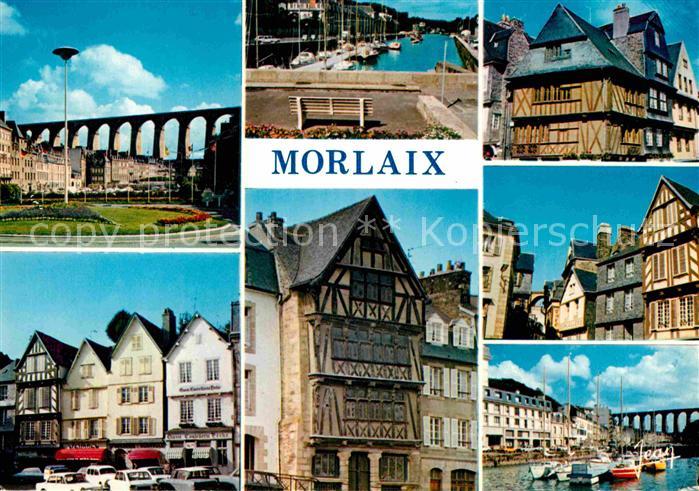Morlaix Bretagne Fachwerk Hafen Viadukt