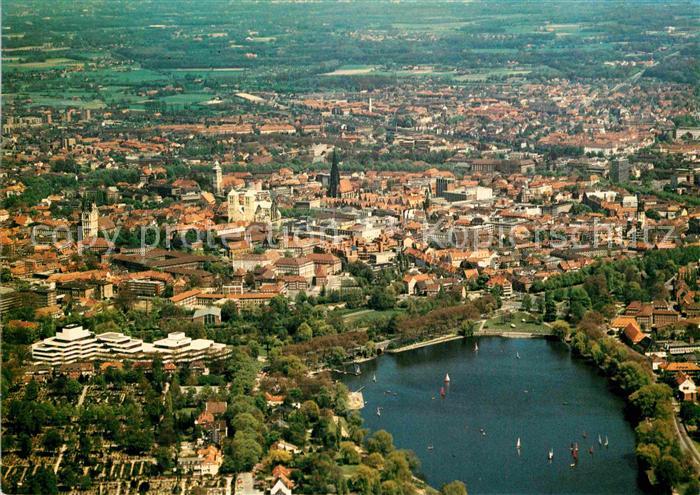 Muenster Westfalen Fliegeraufnahme mit See