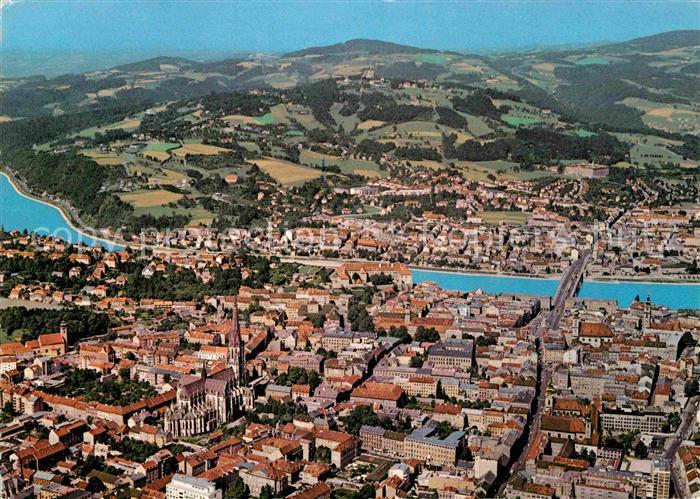 Linz Donau Fliegeraufnahme Donaupartie