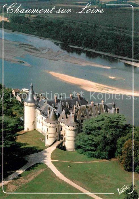 Chaumont 41-sur-Loire Chateau Fliegeraufnahme Schloss und Loire