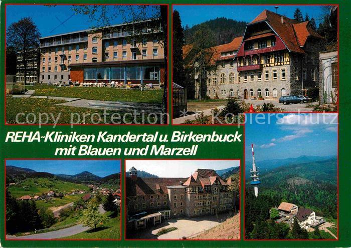 Malsburg-Marzell Reha-Kliniken Kandertal und Birkenbuck mit Blauen und Marzell