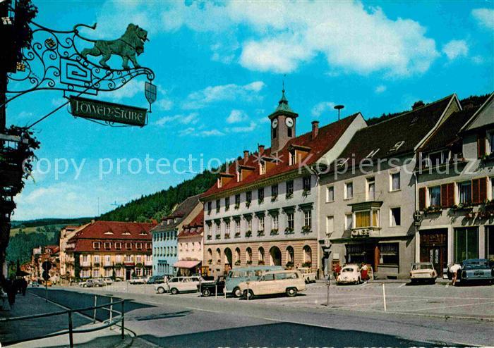 Triberg Schwarzwald Marktplatz mit Rathaus