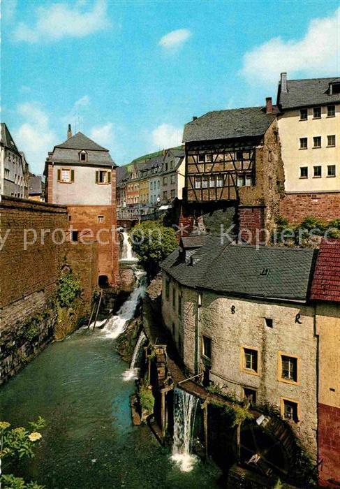 Saarburg Saar Altstadt mit Wasserfall