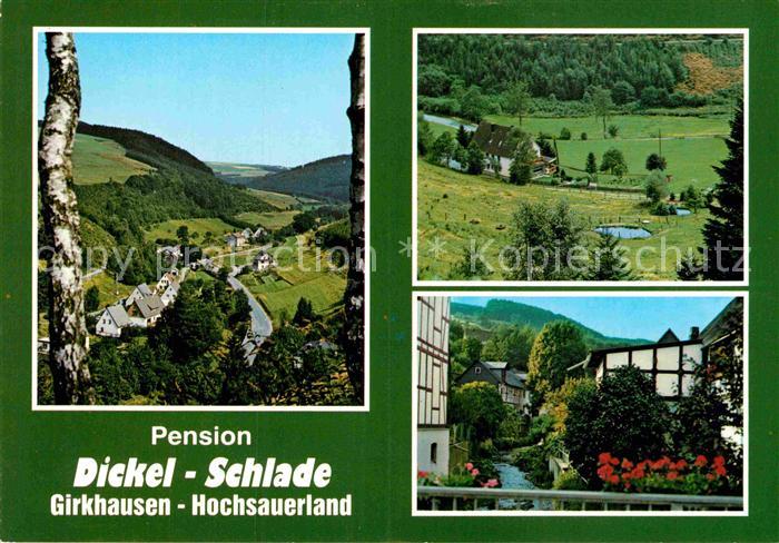 Girkhausen Bad Berleburg Pension Dickel Schlade Landschaftspanorama Partie am Ba
