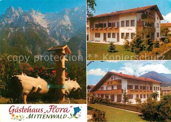 Mittenwald Bayern Gaestehaus Flora Brunnen