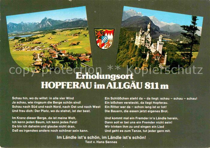 Hopferau Fliegeraufnahme Schloss Neuschwanstein
