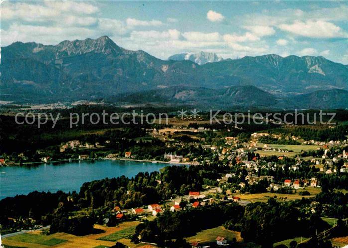 Velden Woerthersee Fliegeraufnahme mit Karawanken