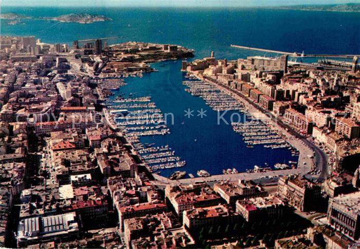 Marseille Bouches-du-Rhone Vue aerienne du Vieux Port