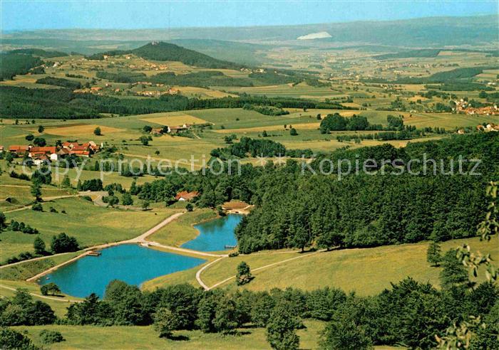 Rhoen Region Naturpark Rhoen mit Wasserkuppe Guckaisee Ebersburg Neuhof Monte Ka
