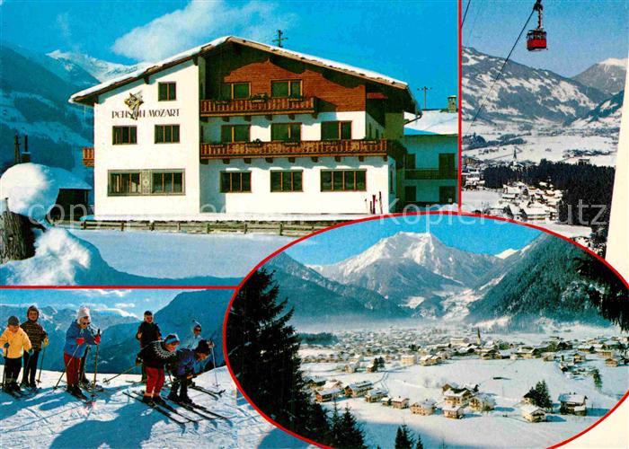 Mayrhofen Zillertal Pension Mozart Wintersportplatz Alpenpanorama Bergbahn