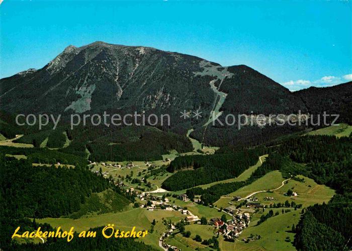 Lackenhof Gaming mit oetscher Noerdliche Kalkalpen Fliegeraufnahme