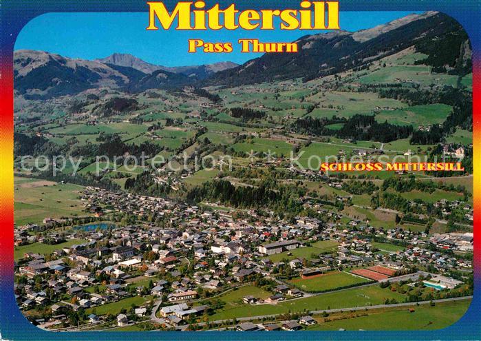 Mittersill Oberpinzgau Erholungsort Schloss Pass Thurn Fliegeraufnahme