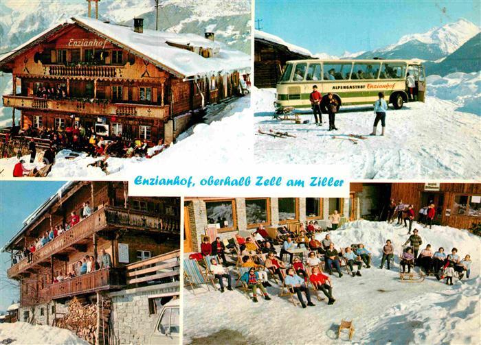 Zell Ziller Tirol Alpengasthof Enzianhof Wintersportplatz Alpen