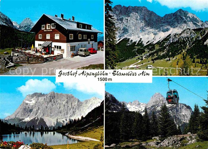 Ehrwald Tirol Gasthof Alpengluehn Ehrwalder Alm Seebensee Wettersteinmassiv Gond