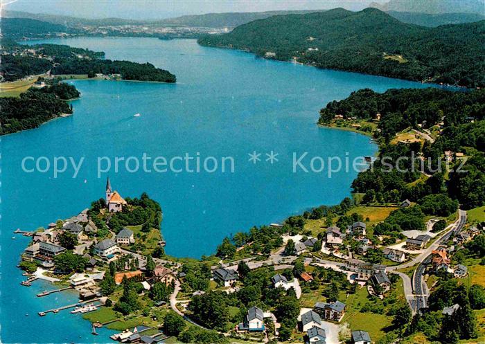 Maria Woerth Woerthersee Fliegeraufnahme