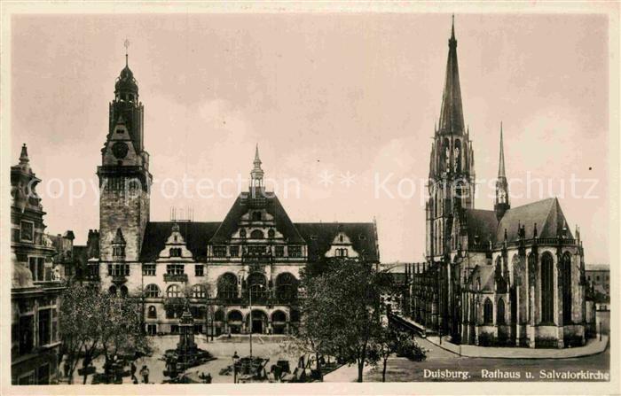 Duisburg Ruhr Rathaus Salvatorkirche