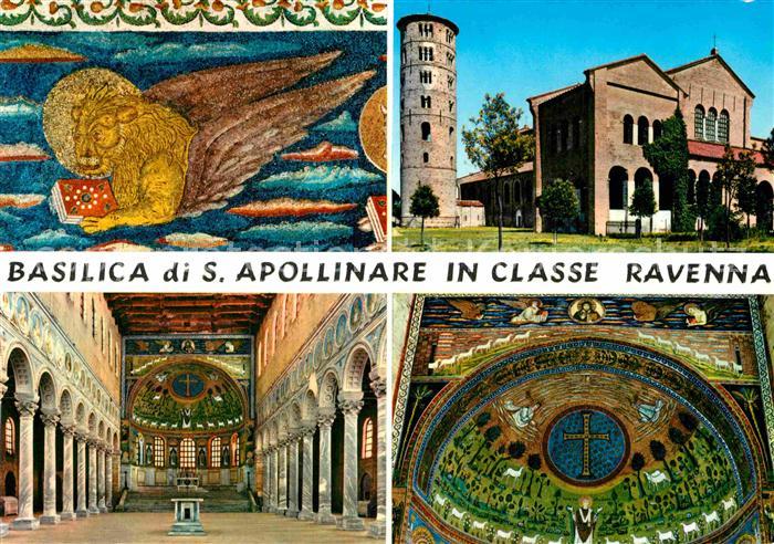 Ravenna Italia Basilica di San Apollinare Innenansicht und Aussenansicht