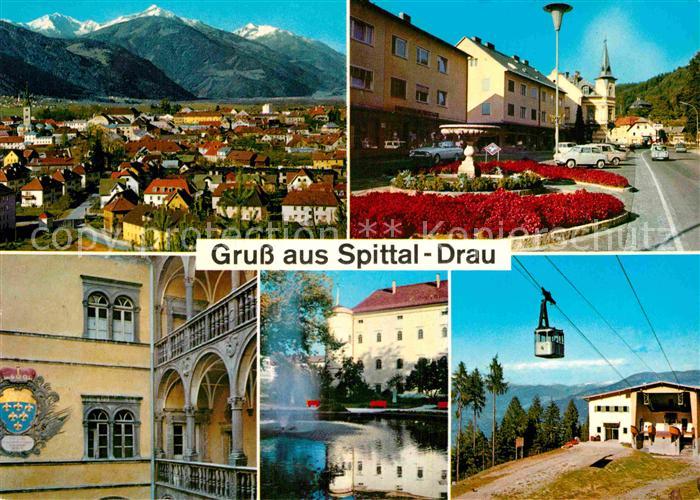 Spittal Drau Arkadenhof Schloss Porcia Goldeck Bergbahn