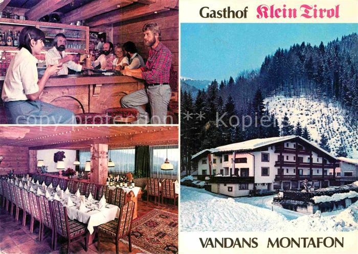 Vandans Vorarlberg Gasthof Klein Tirol Bar Speisesaal