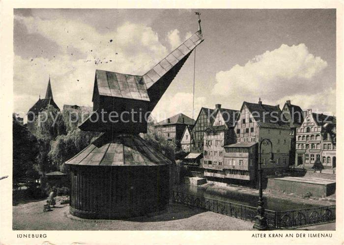 LueNEBURG  CITY Alter Kran an der Ilmenau