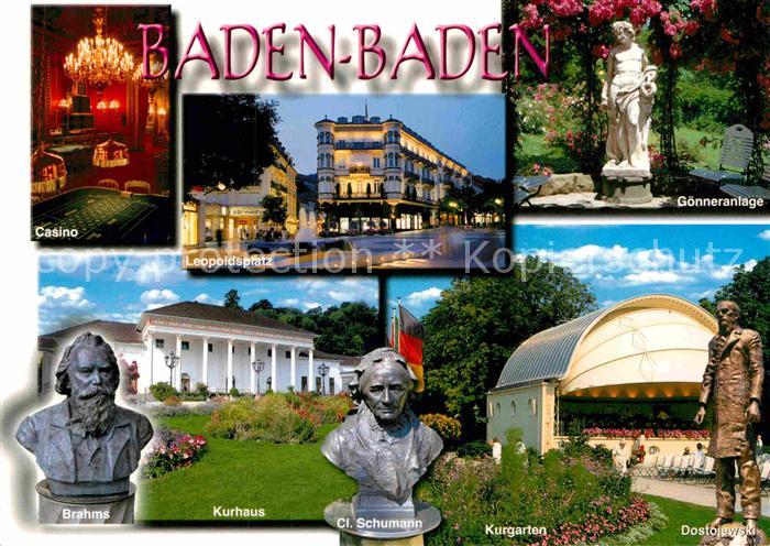 Baden-Baden Kasino Brahms Kurhaus Kurgarten Goenneranlage Leopoldsplatz