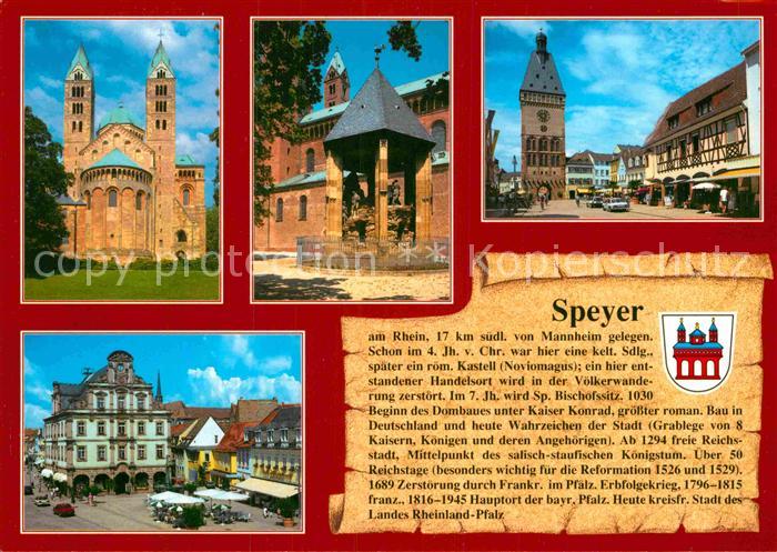 Speyer Rhein Dom Osttuerme Maximilianstrasse Altpoertel oelberg