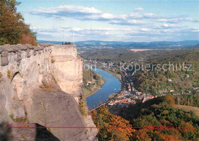 Koenigstein Saechsische Schweiz Blick von der Festung