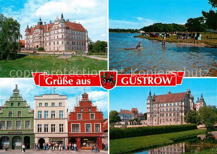 Guestrow Mecklenburg Vorpommern Schlos Altstadt Badestrand