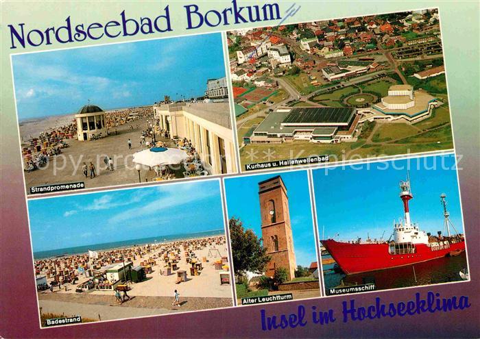 BORKUM Nordseebad Niedersachsen Fliegeraufnahme Strandpromenade Badestrand Alter